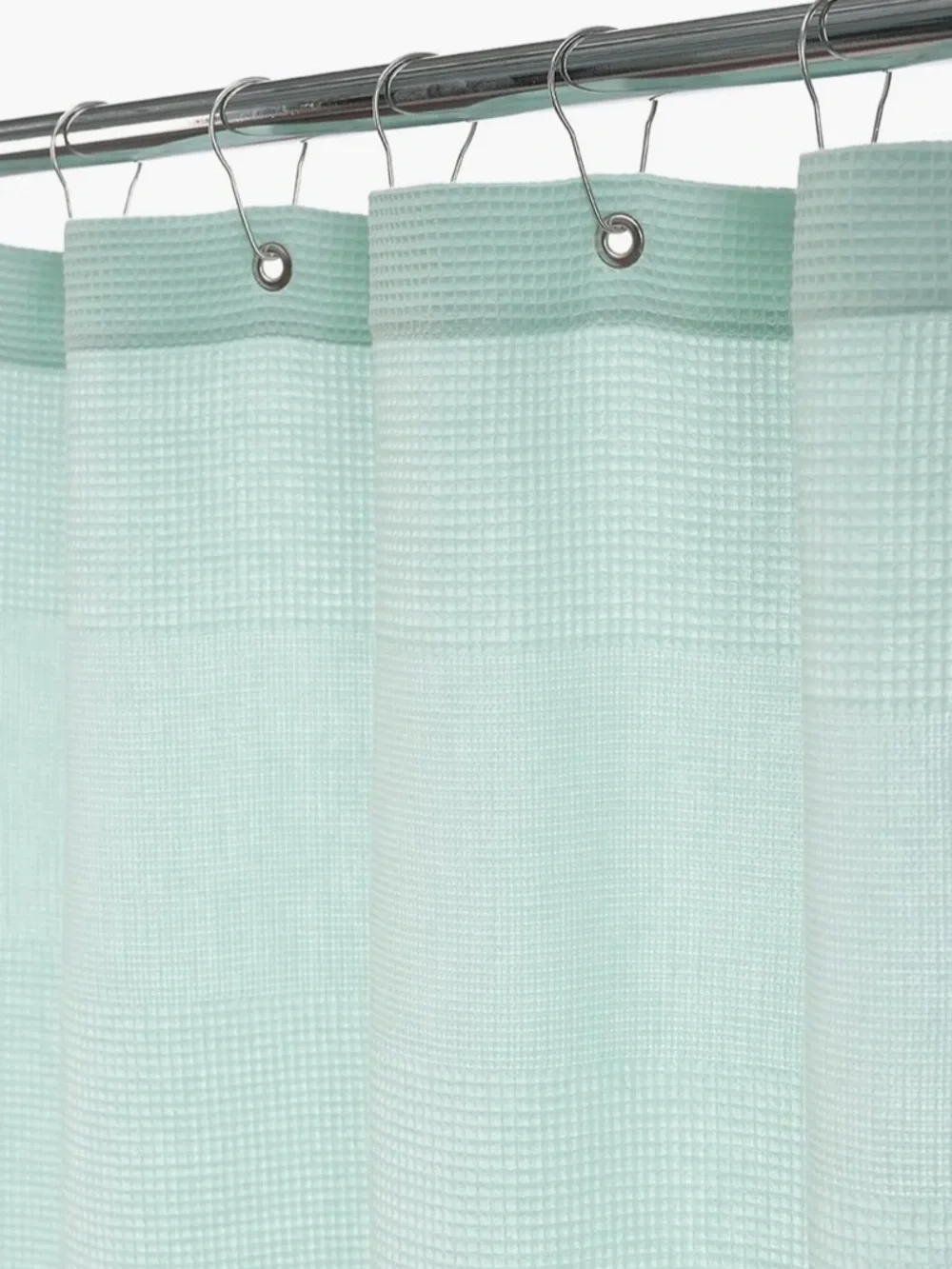 🌻ENCHANTE HOME Ria Turkish Cotton Shower Curtain AQUA GREEN 72x72 12 Holes